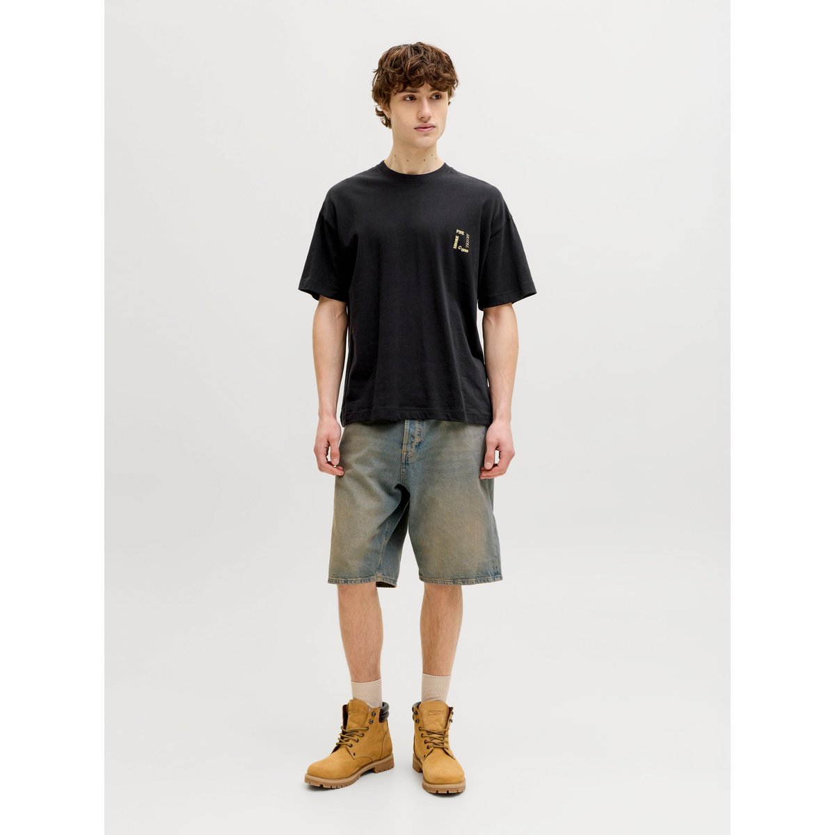 T-Shirt noire - black, JACK & JONES