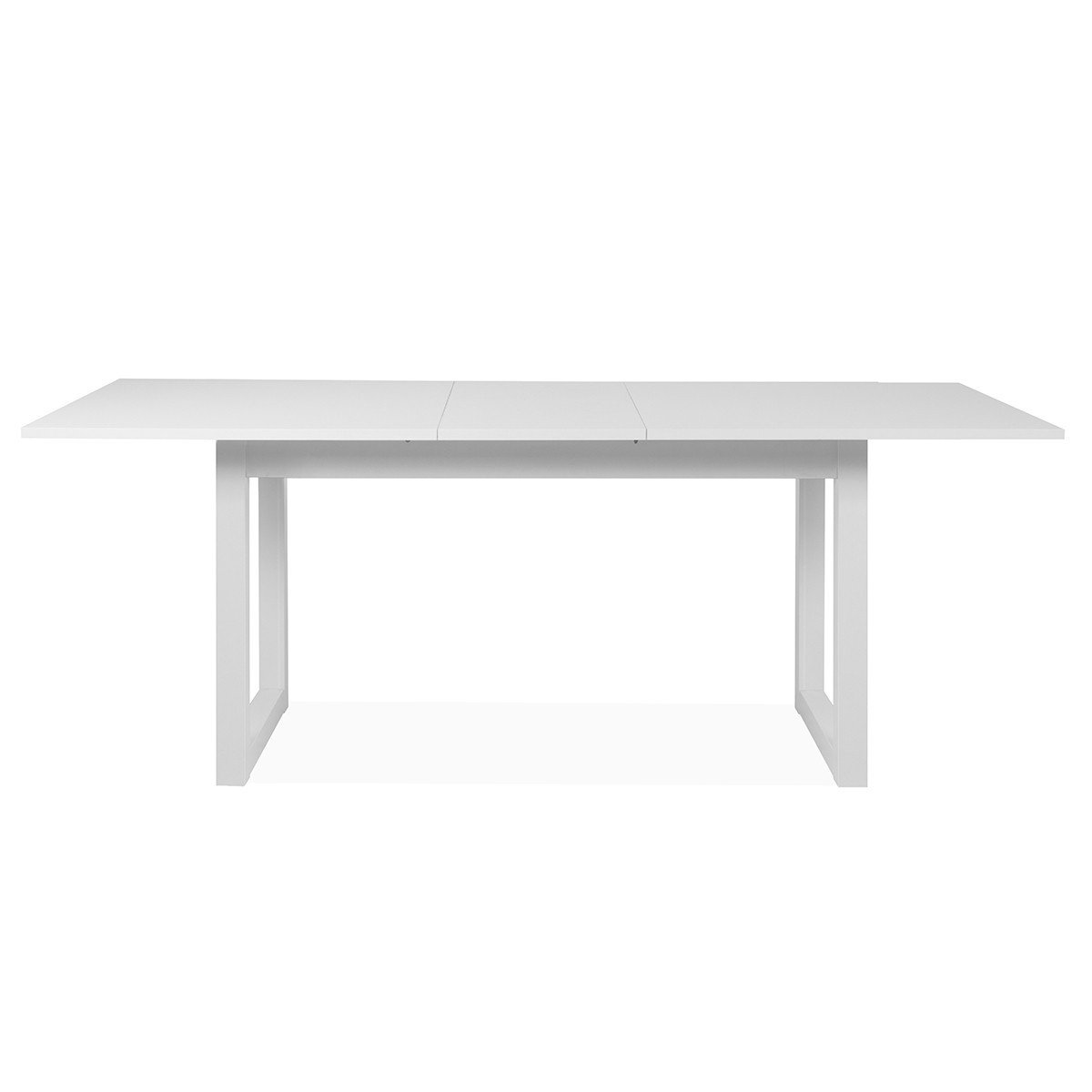 Table à manger extensible L160-200 cm - DENVER blanc, CALICOSY