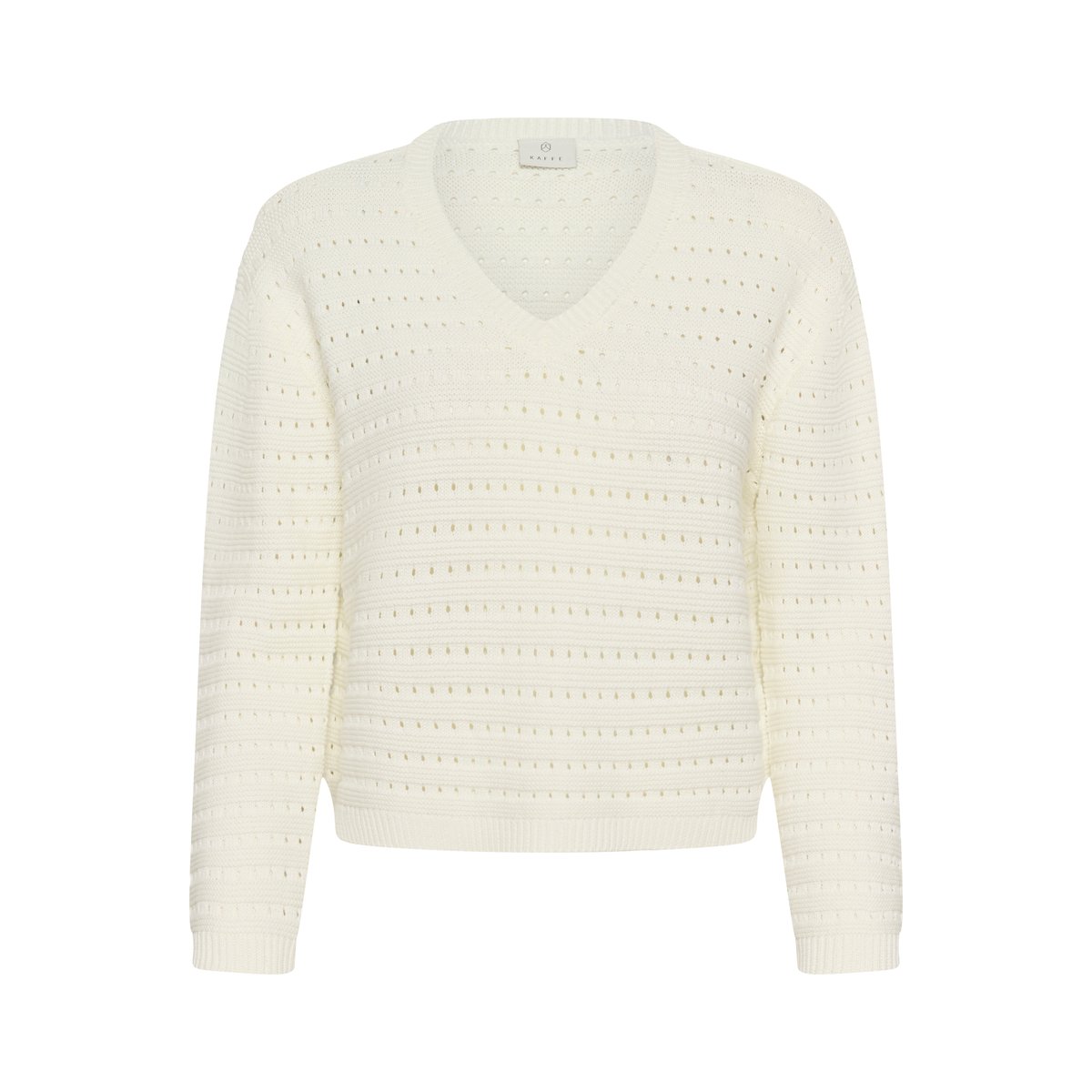 Pullover tricoté blanc, KAFFE
