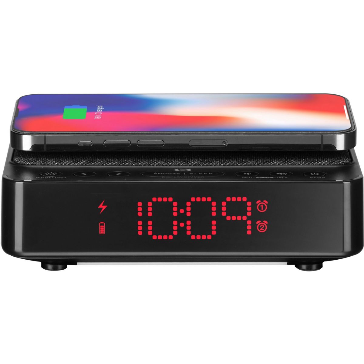 Radio réveil RRVI-100 Charge Induction couleur unique, ESSENTIEL B