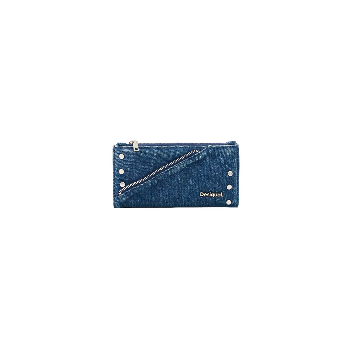 Grand Portefeuille en Denim 100 % Coton bleu clair, DESIGUAL