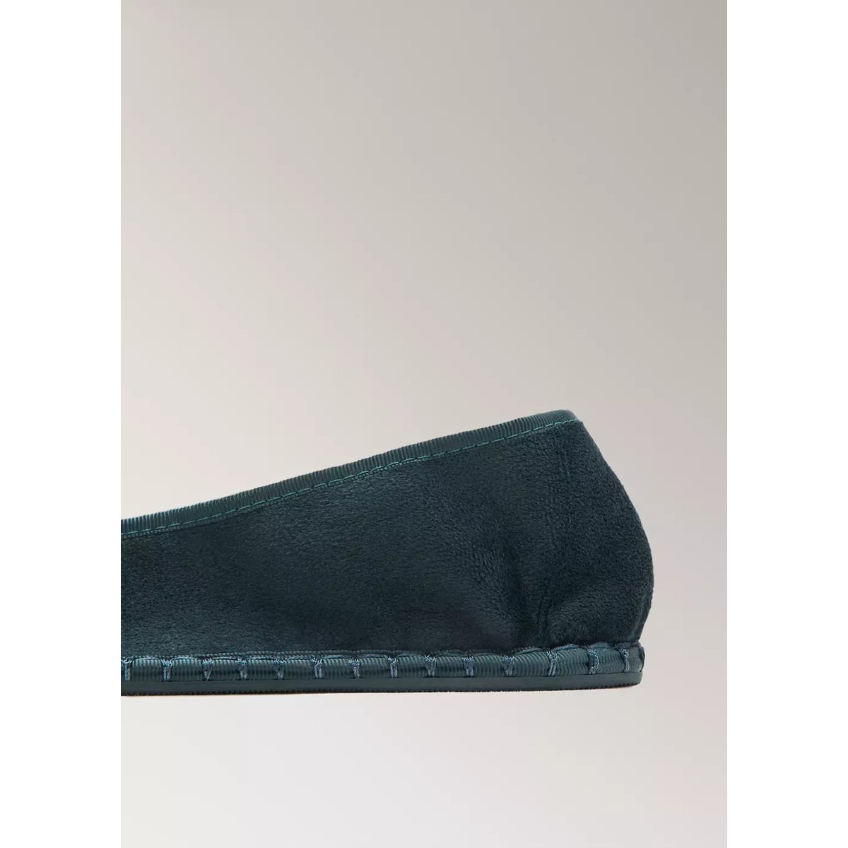Chaussons en velours bleu marine, MANGO