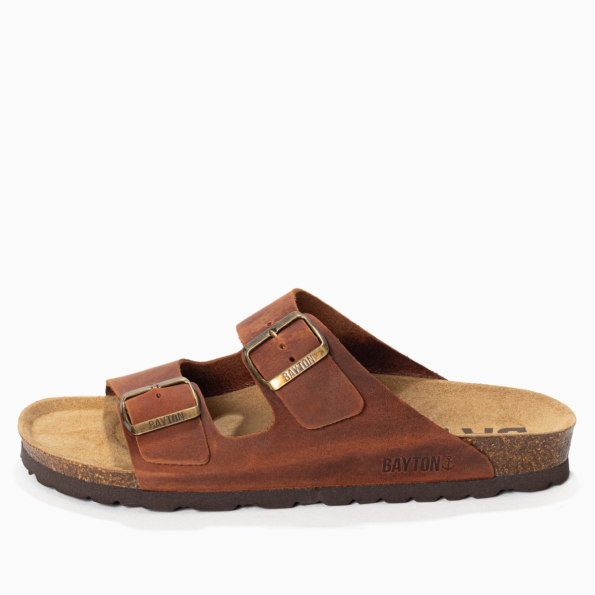Sandales en cuir ATLAS marron, BAYTON