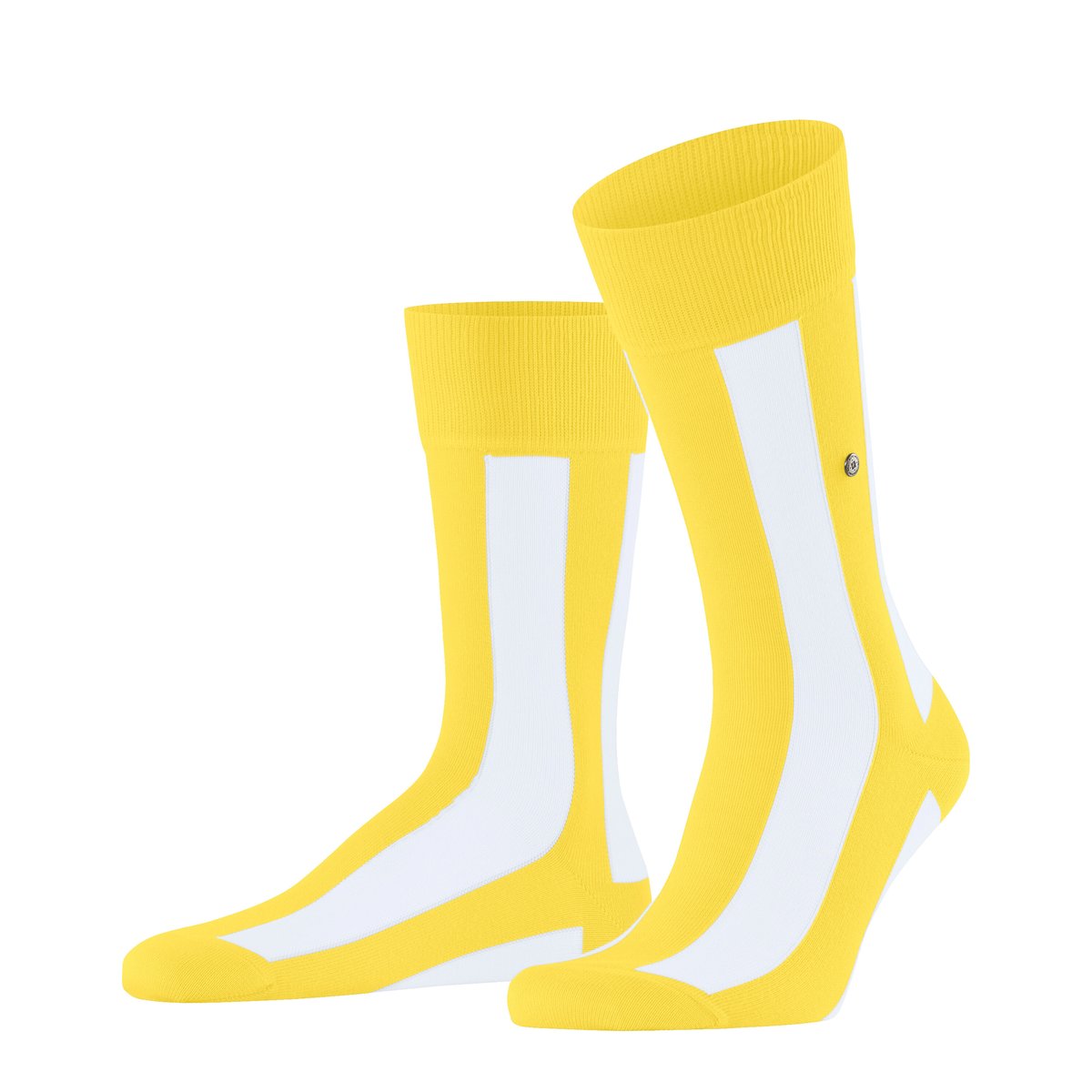 Chaussettes Retro Lines Opaque jaune, BURLINGTON
