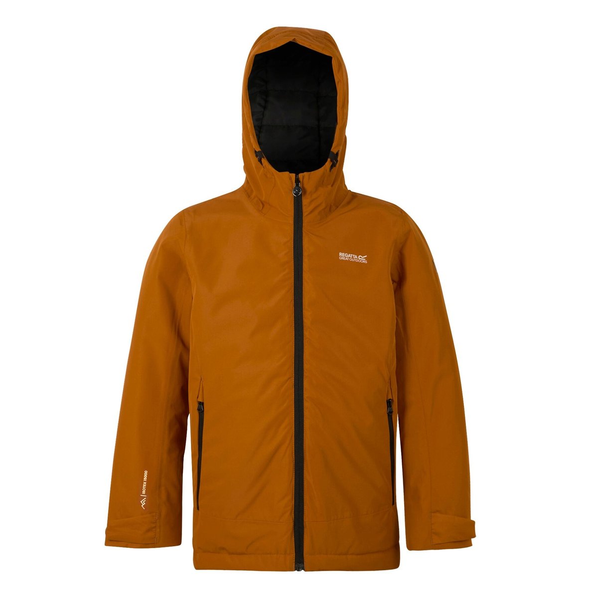 Veste imperméable FRELTON citrouille épicée / noir, REGATTA