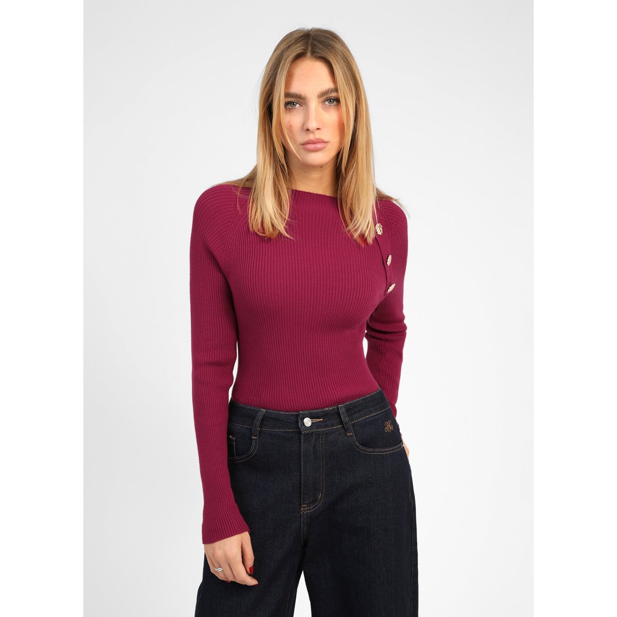 Pull NASTINE framboise, AN'GE
