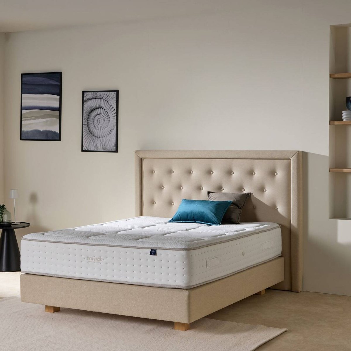 Matelas ressorts ensachés 29 cm - COTTAGE blanc, CAMIF