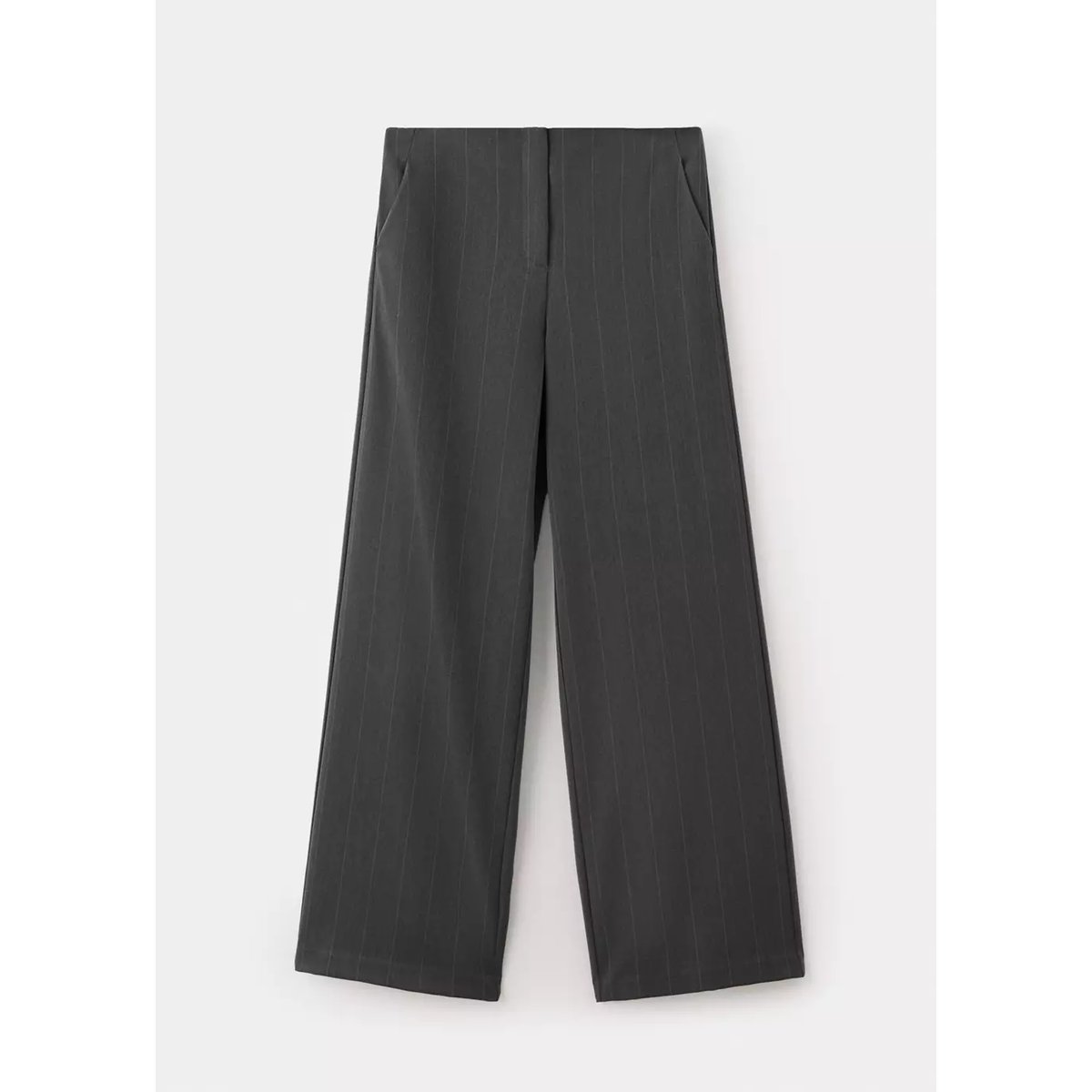 Pantalon wide leg à rayures tennis en contraste gris, MANGO TEEN