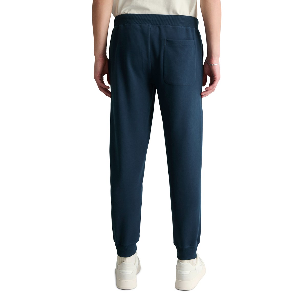 Pantalon sweat DfC relaxed en coton bio bleu foncé, MARC O’POLO DENIM