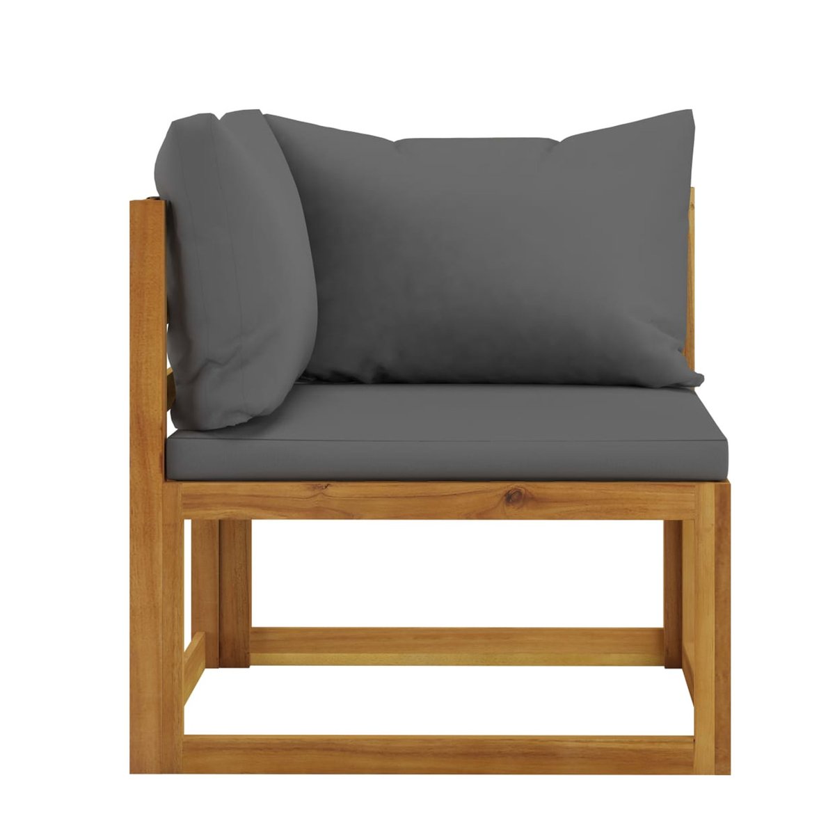 Salon de jardin 8 pcs en acacia avec coussin gris anthracite, HOME MAISON