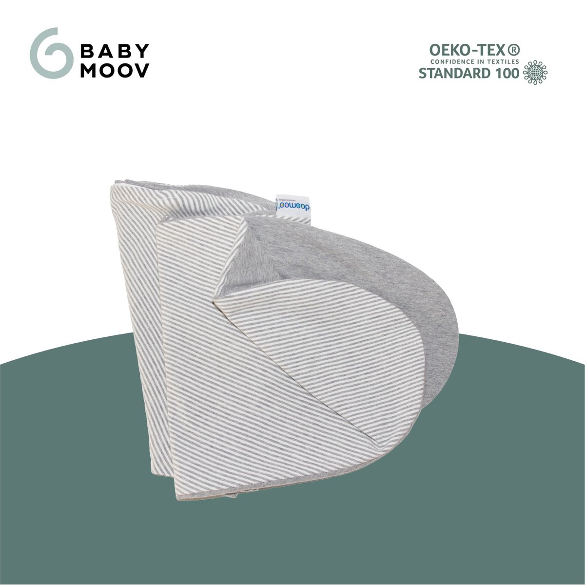 Housse Coussin de grossesse et d'allaitement Buddy gris, BABYMOOV