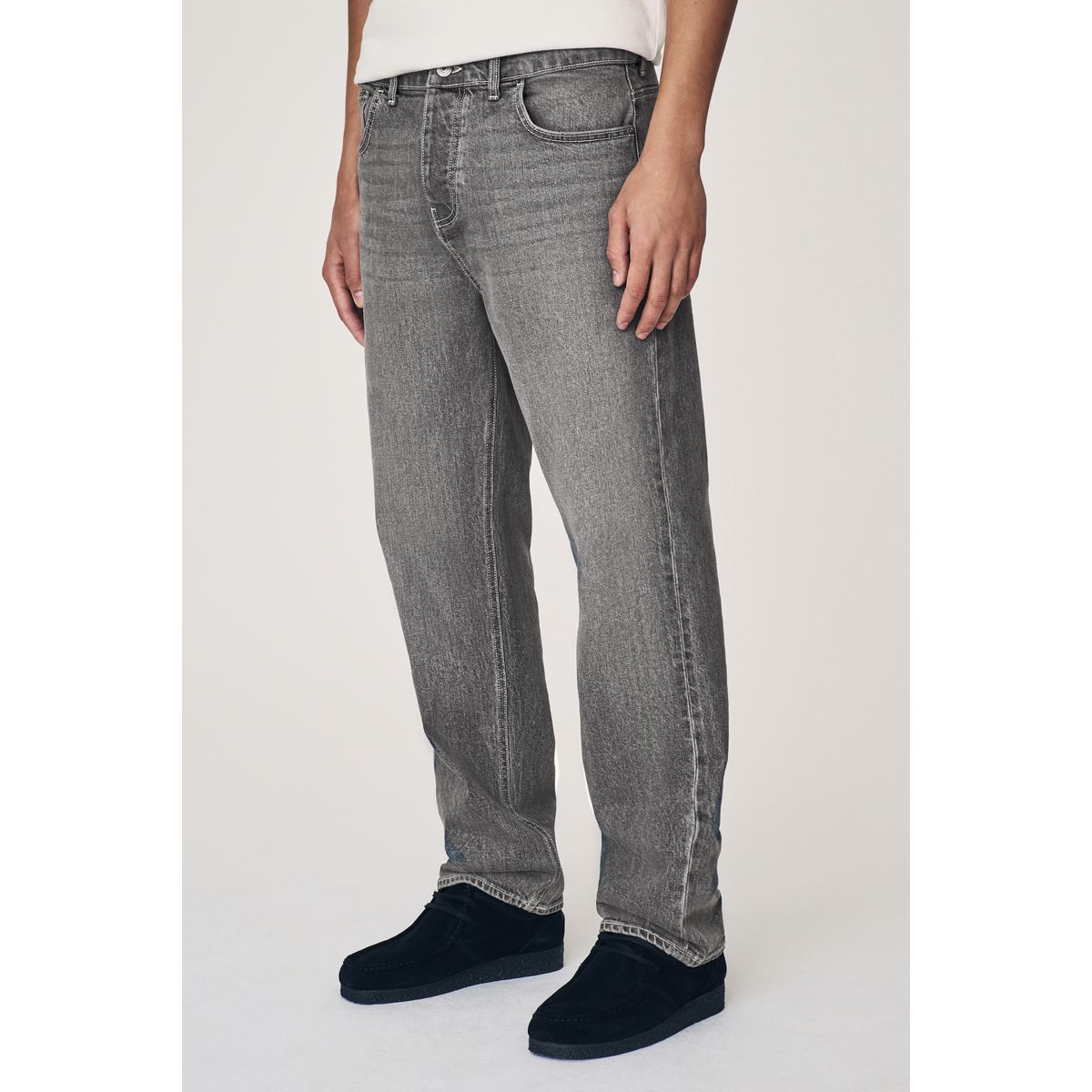Jean droit authentique stretch vintage gris, NEXT