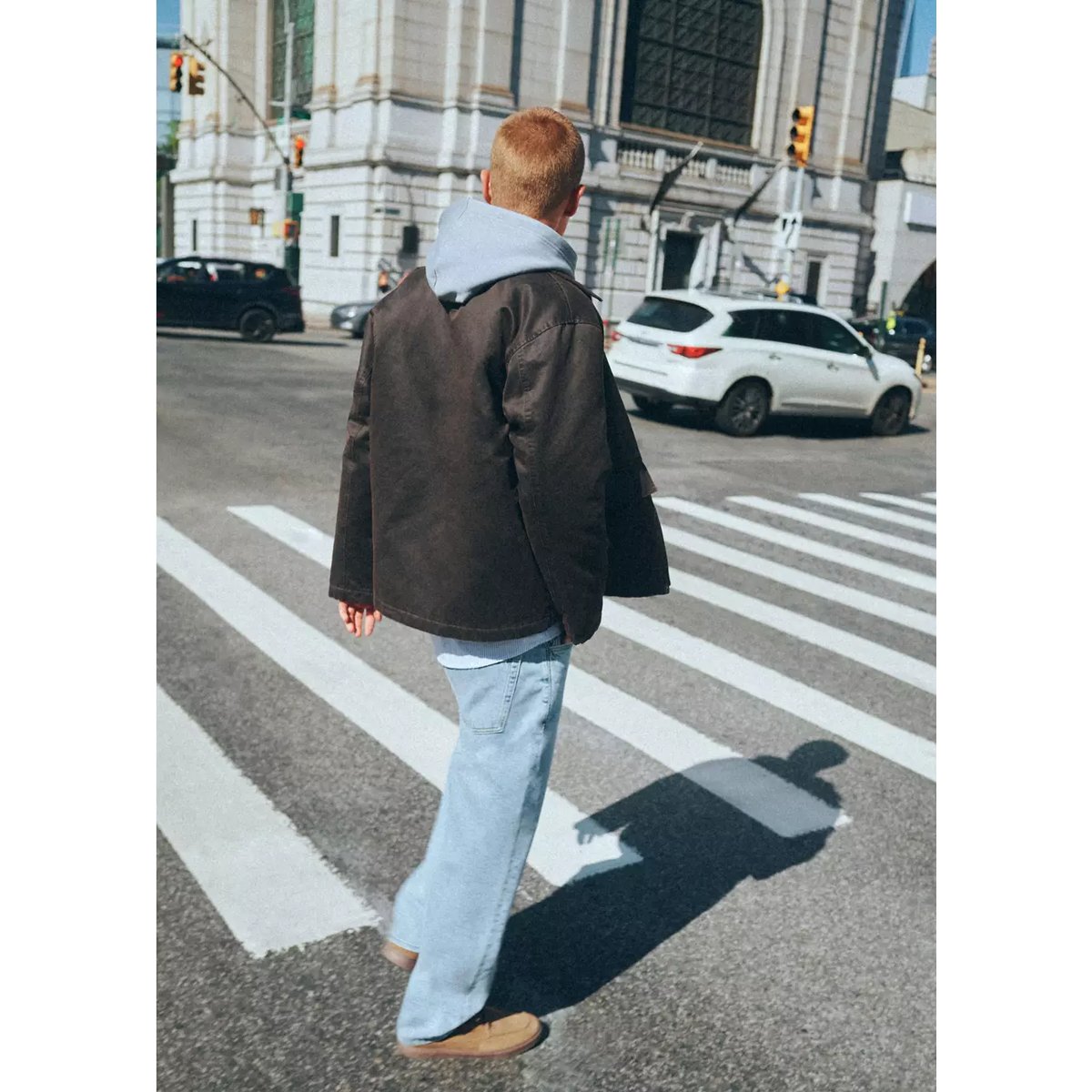 Parka coton ciré en velours côtelé marron, MANGO TEEN