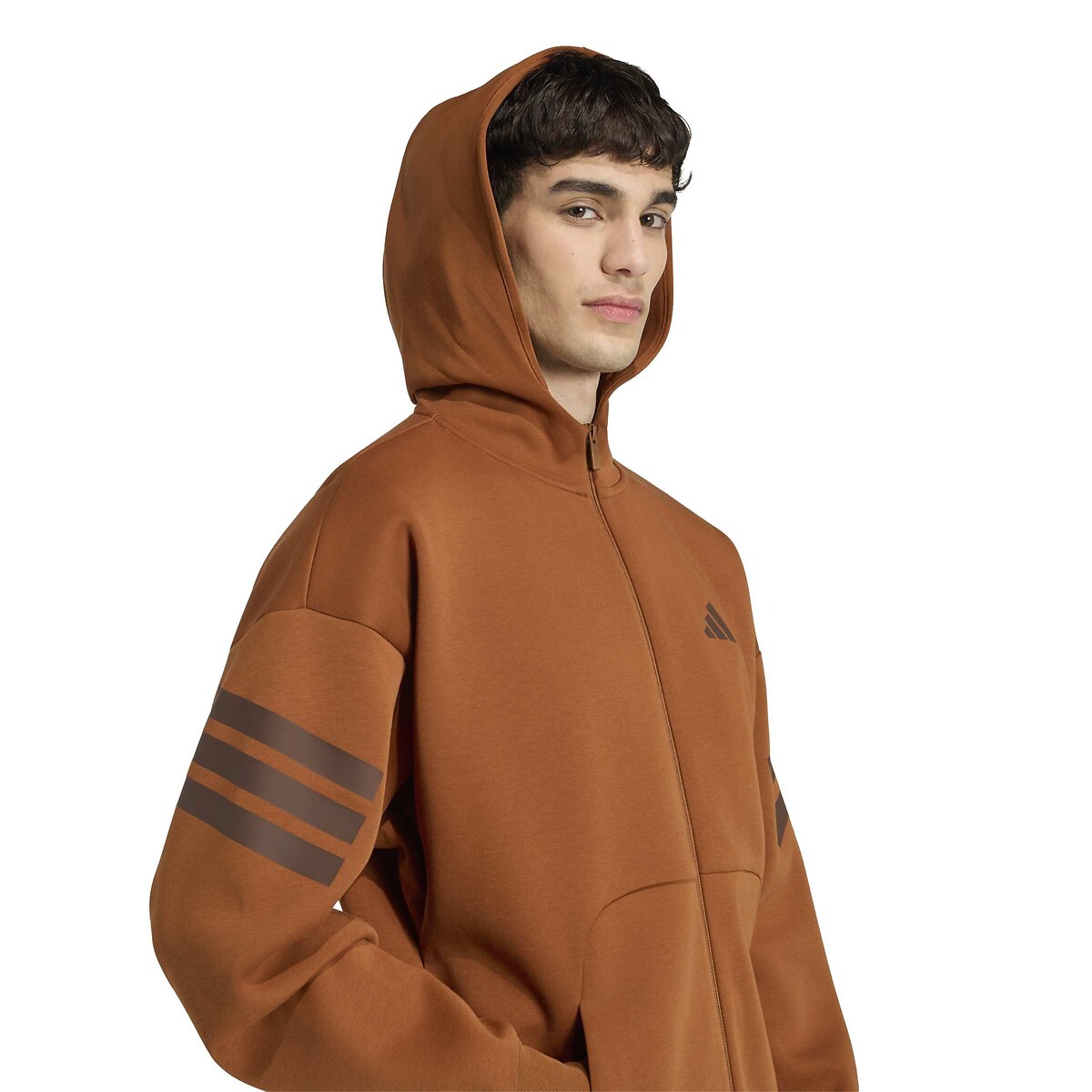 Vest met kap en 3 strepen Future brons, ADIDAS SPORTSWEAR