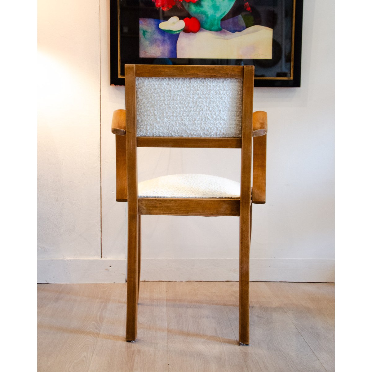 Paire de fauteuils en hêtre Ernest N°952 - Bon état bois clair, DEBONGOUT