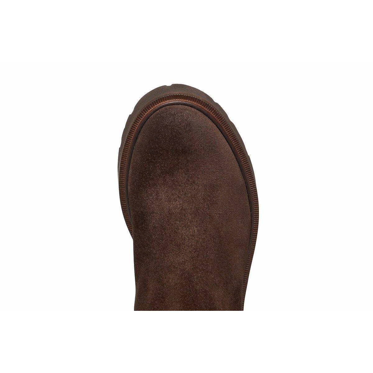 Norize Knee-High Boots in Suede with Flat Heel dark brown, GEOX