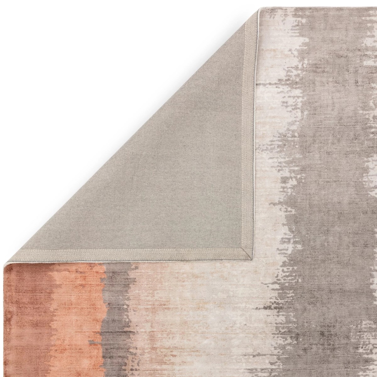 Tapis salon et chambre moderne tissé main GINO orange, NOVATREND