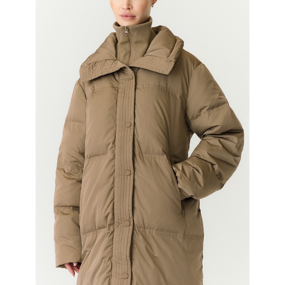 Manteau En Duvet marron - sepia tint, YAS