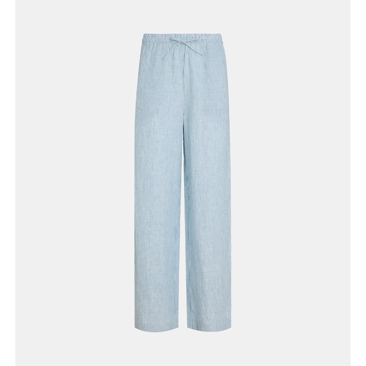 Pantalon large elios lin écru et bleu, GALERIES LAFAYETTE