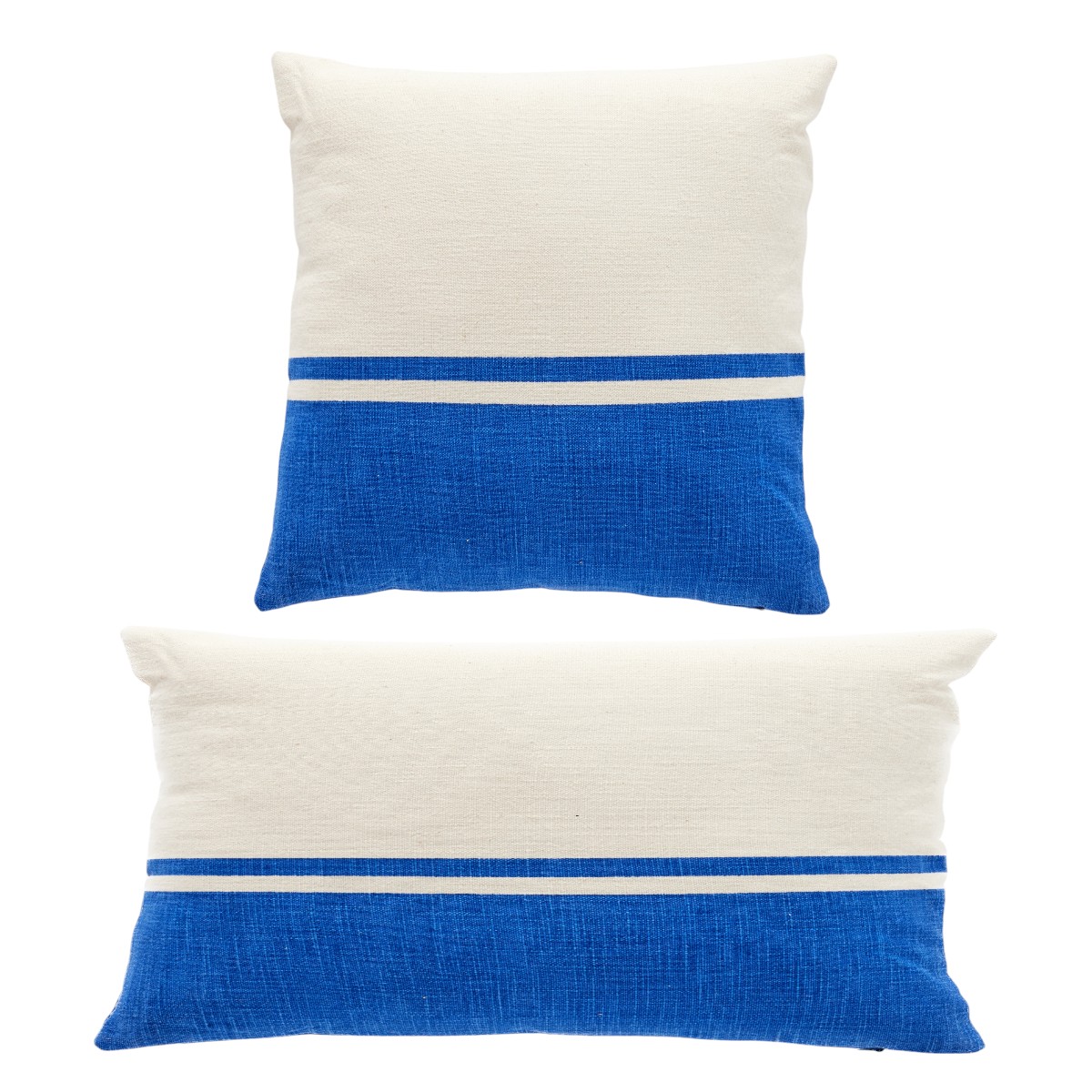 Lot de 2 coussins déhoussables bicolores SUMMER bleu, TODAY