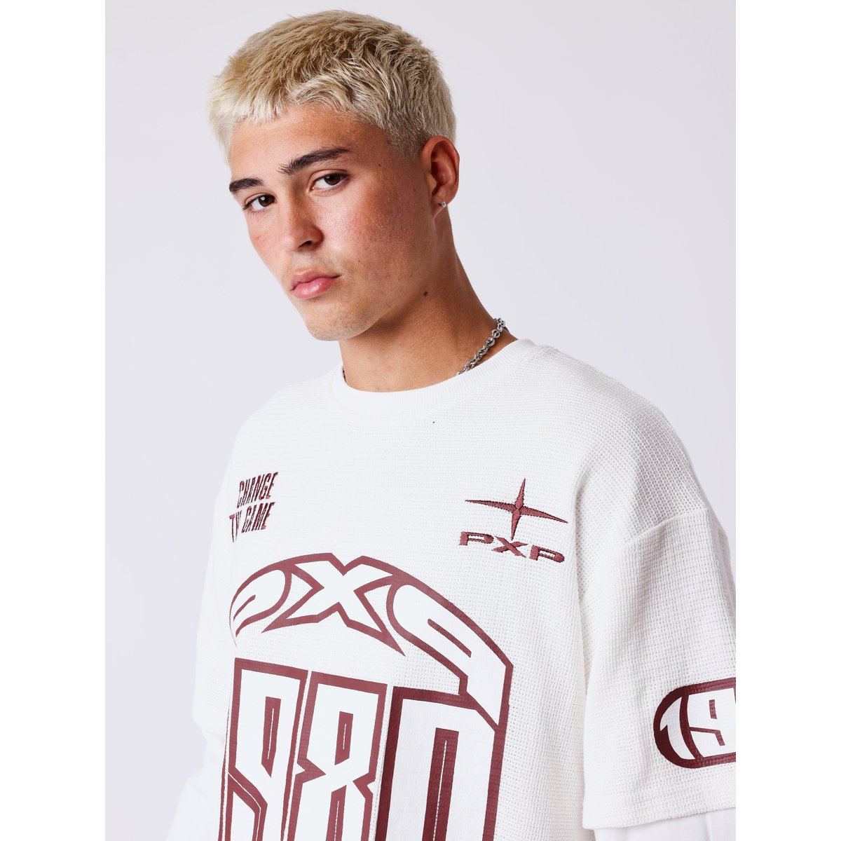 T-shirt effet superposé Matchday blanc, PROJECT X