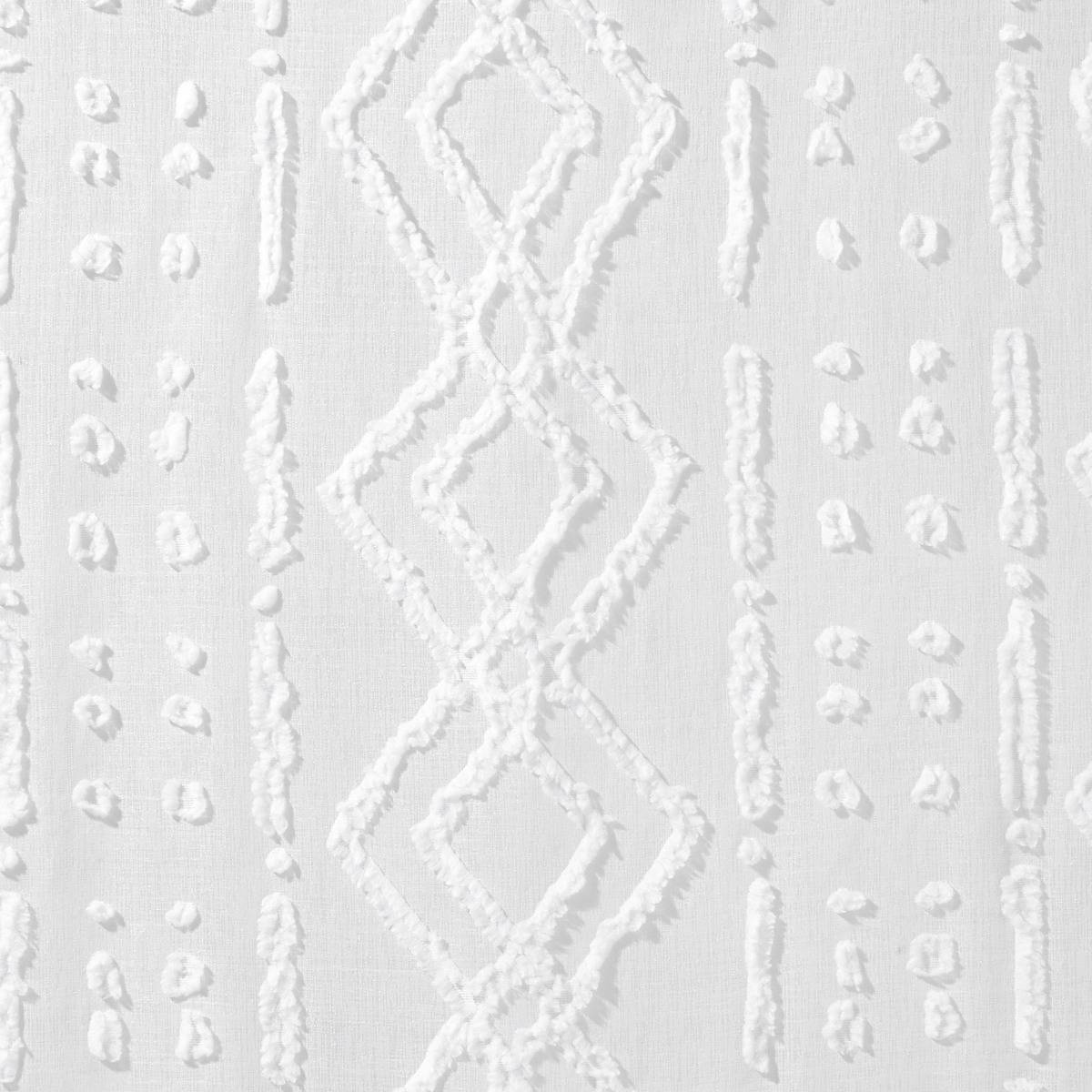 Voilage à motifs jacquards SAMA blanc, ATMOSPHERA