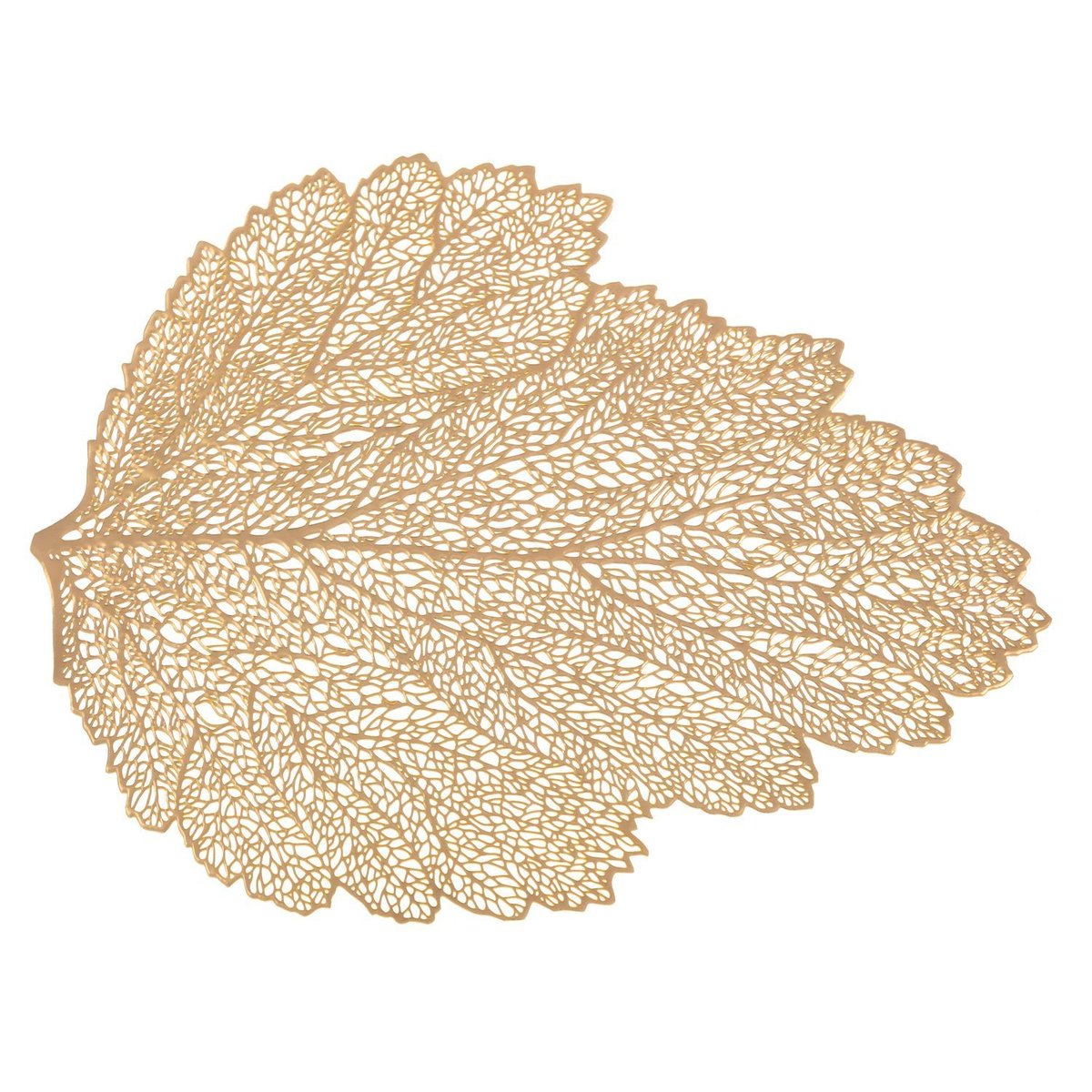 Lot de 6 sets de table motif feuille or, TOILINUX