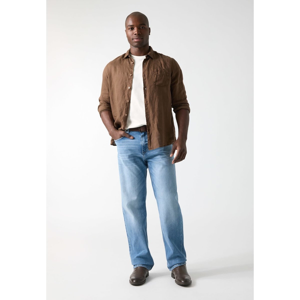 Jeans Damon Straight bleu, GUESS