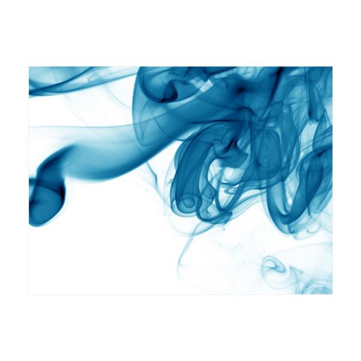 Papier peint intissé panoramique Abstractions Fumée bleue bleu, EDEN