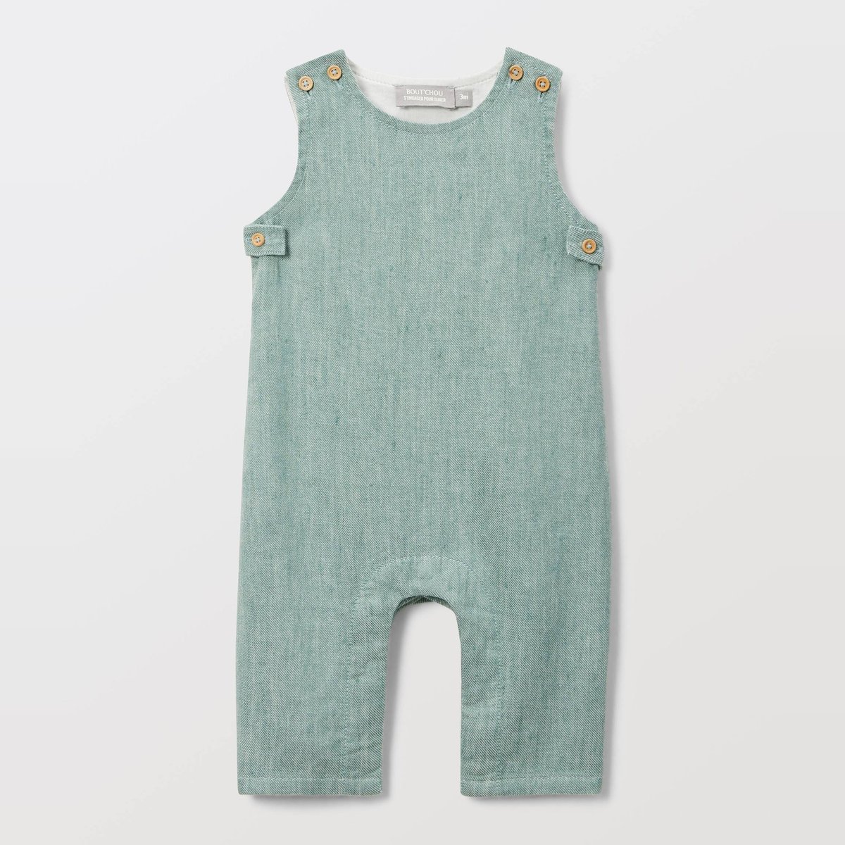 Combinaison longue unie contenant du lin - collection Cérémonie jade, BOUT'CHOU