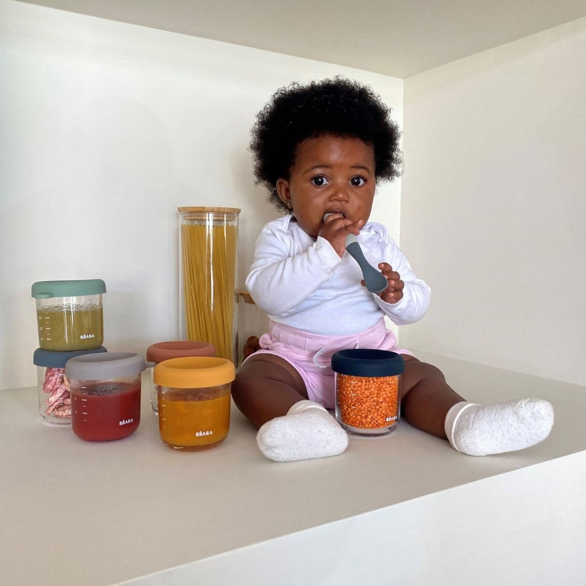 Portion repas en verre 250 ml vert, BEABA