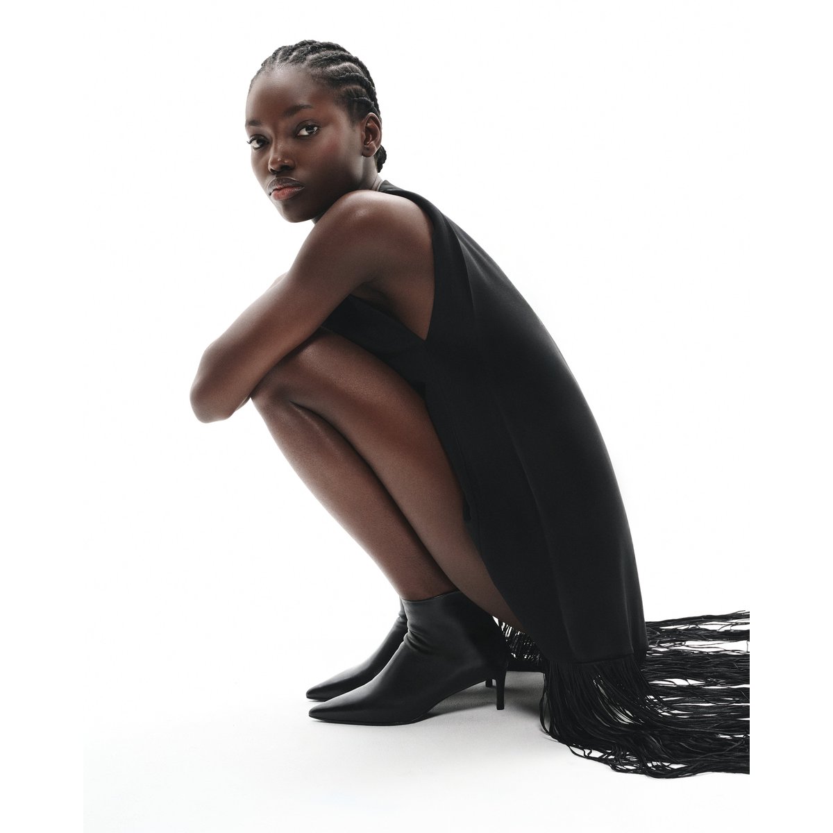 Bottines à bout pointu NOURA LOW noir, MI MAI