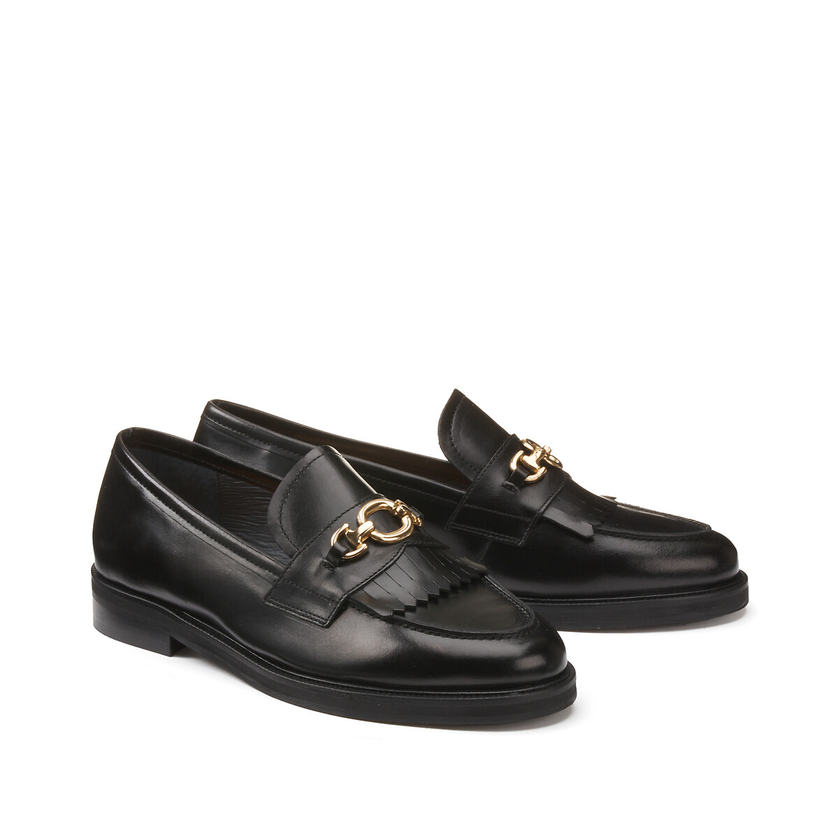 Mocassins cuir Delphes, fabriqués en Europe noir, JONAK