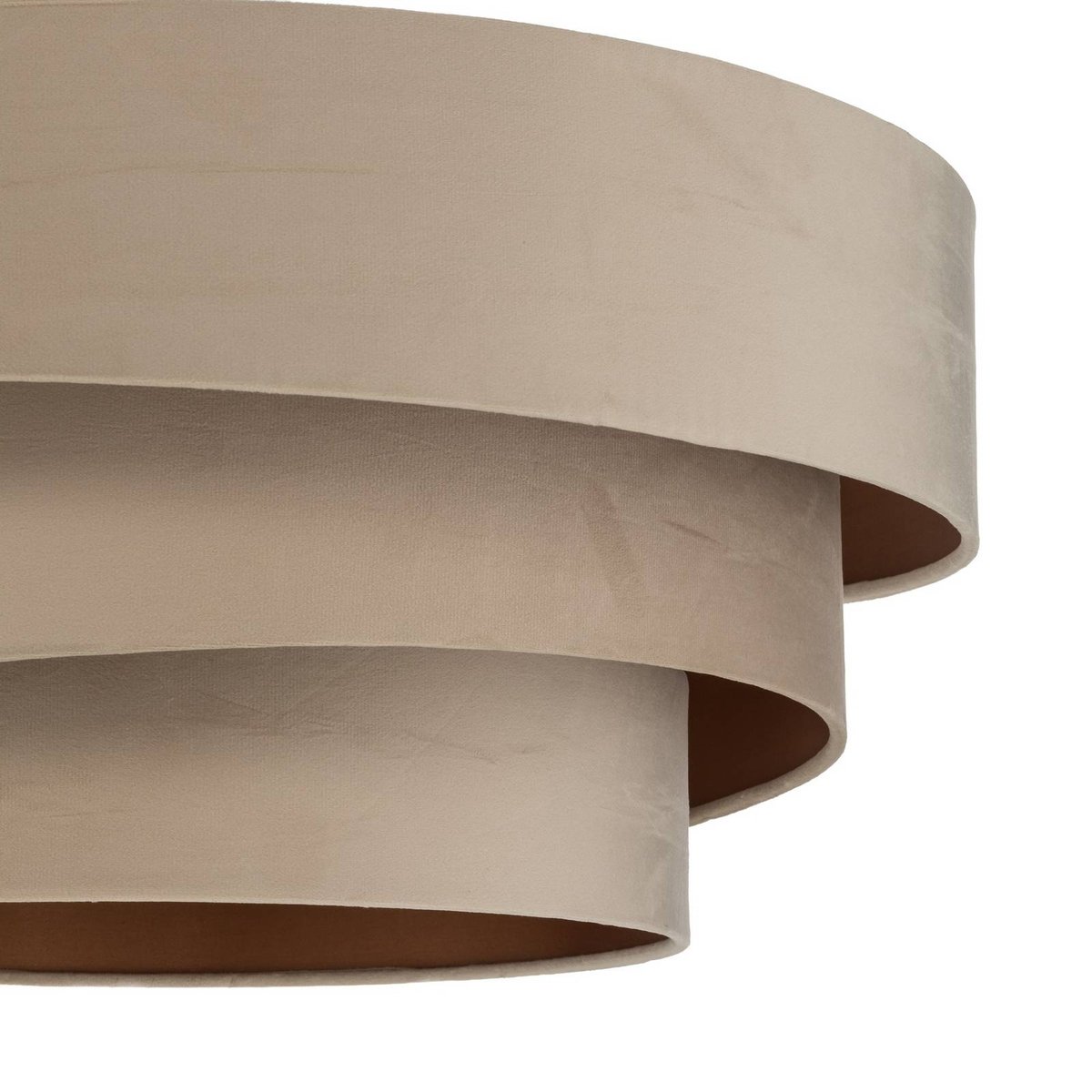 Plafonnier en textile moderne, Jusari crème, doré, LINDBY