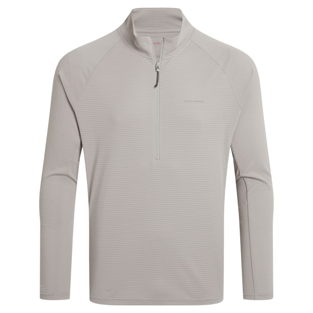 Sweat uni à col montant zippé beige, CRAGHOPPERS