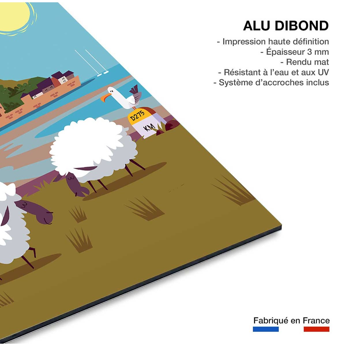 Tableau mont saint michel tableau alu dibond, HEXOA