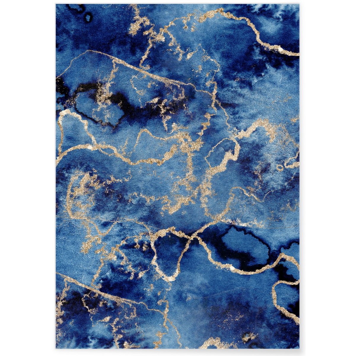 Affiche Blue Background 1 blanc, L'AFFICHERIE