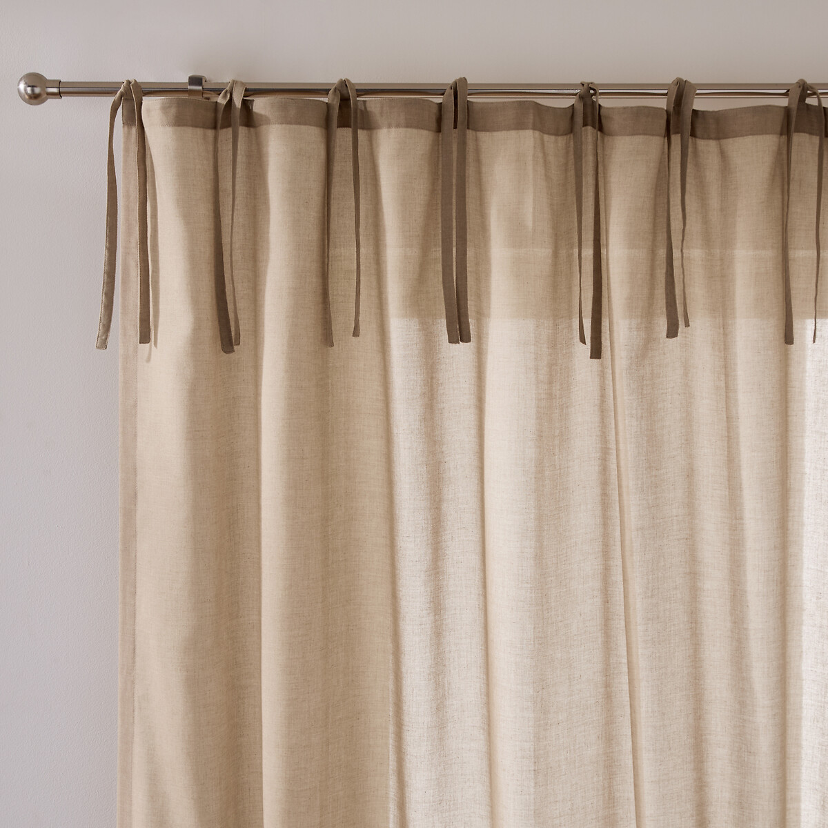 Scenario Tie-Finish Sheer Curtain Panel natural, LA REDOUTE INTERIEURS