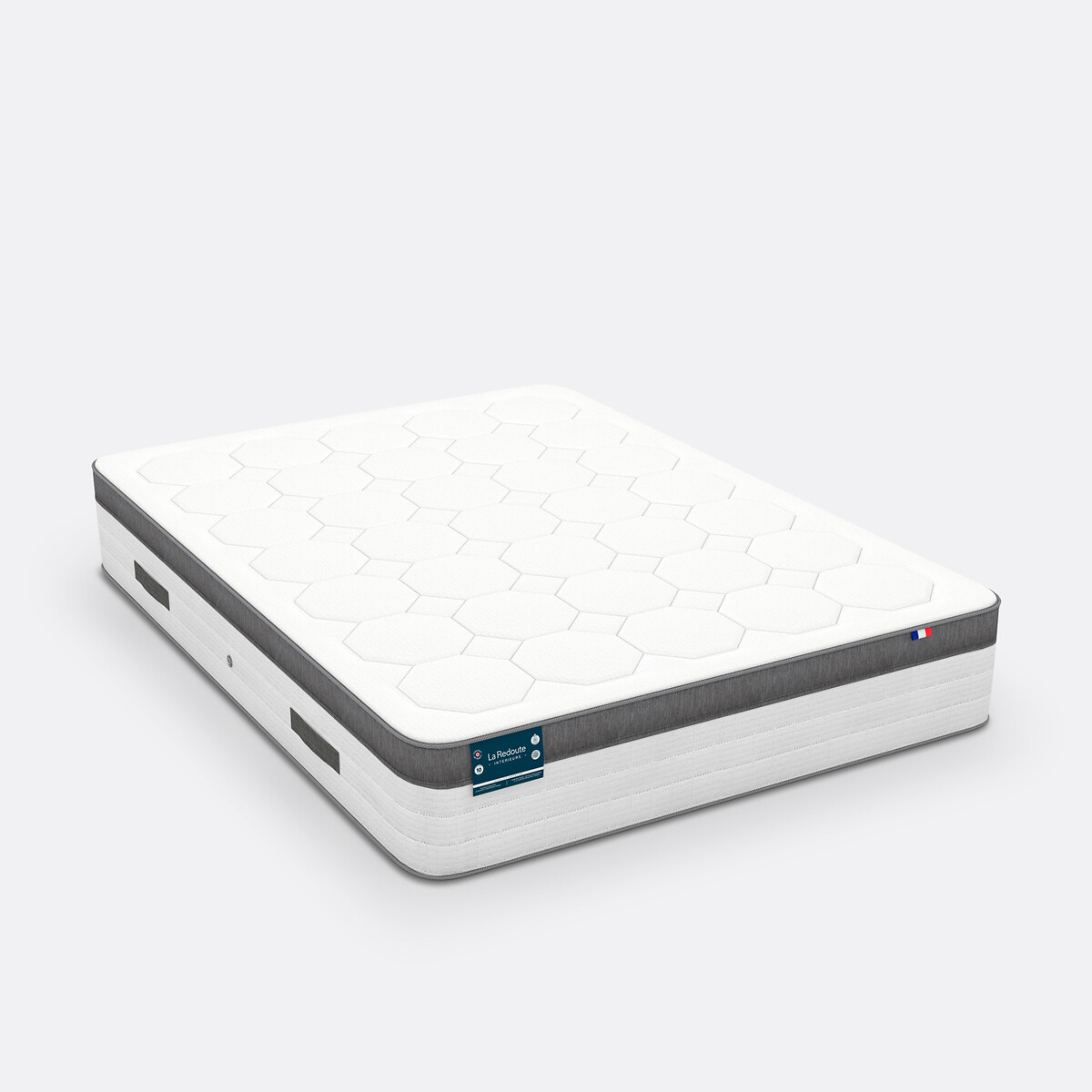 Matelas Premium 1134 ressorts, 7 zones, soutien ferme, accueil mémoire de forme blanc, LA REDOUTE INTERIEURS