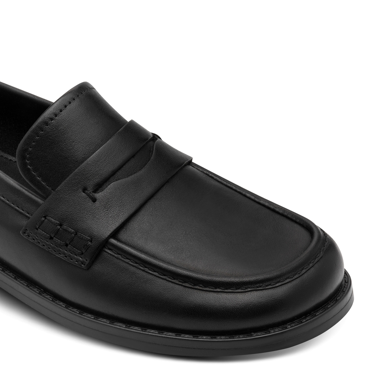Slipper en cuir noir cuir, TAMARIS