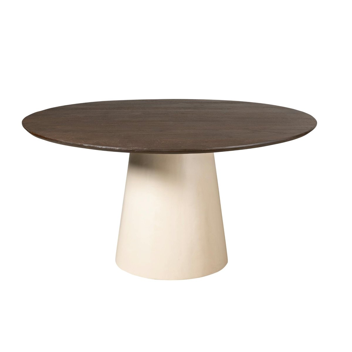 Table à manger ronde en bois D150 cm CORTINA marron / beige, PIER IMPORT