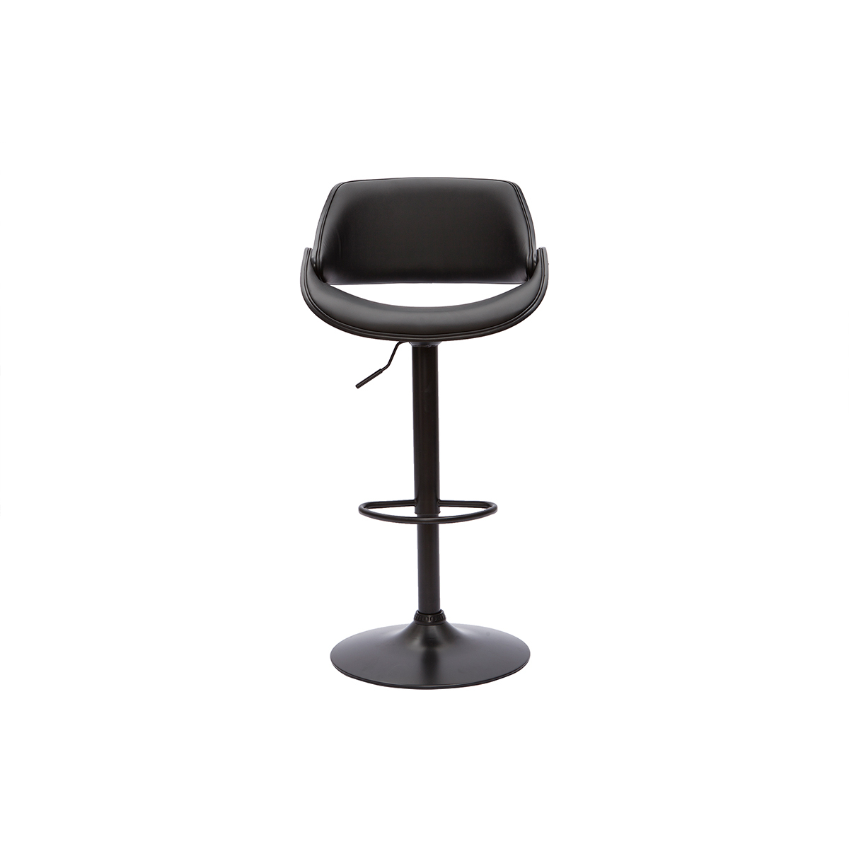 Tabouret de bar design réglable pivotant 360° CLASH noir, MILIBOO