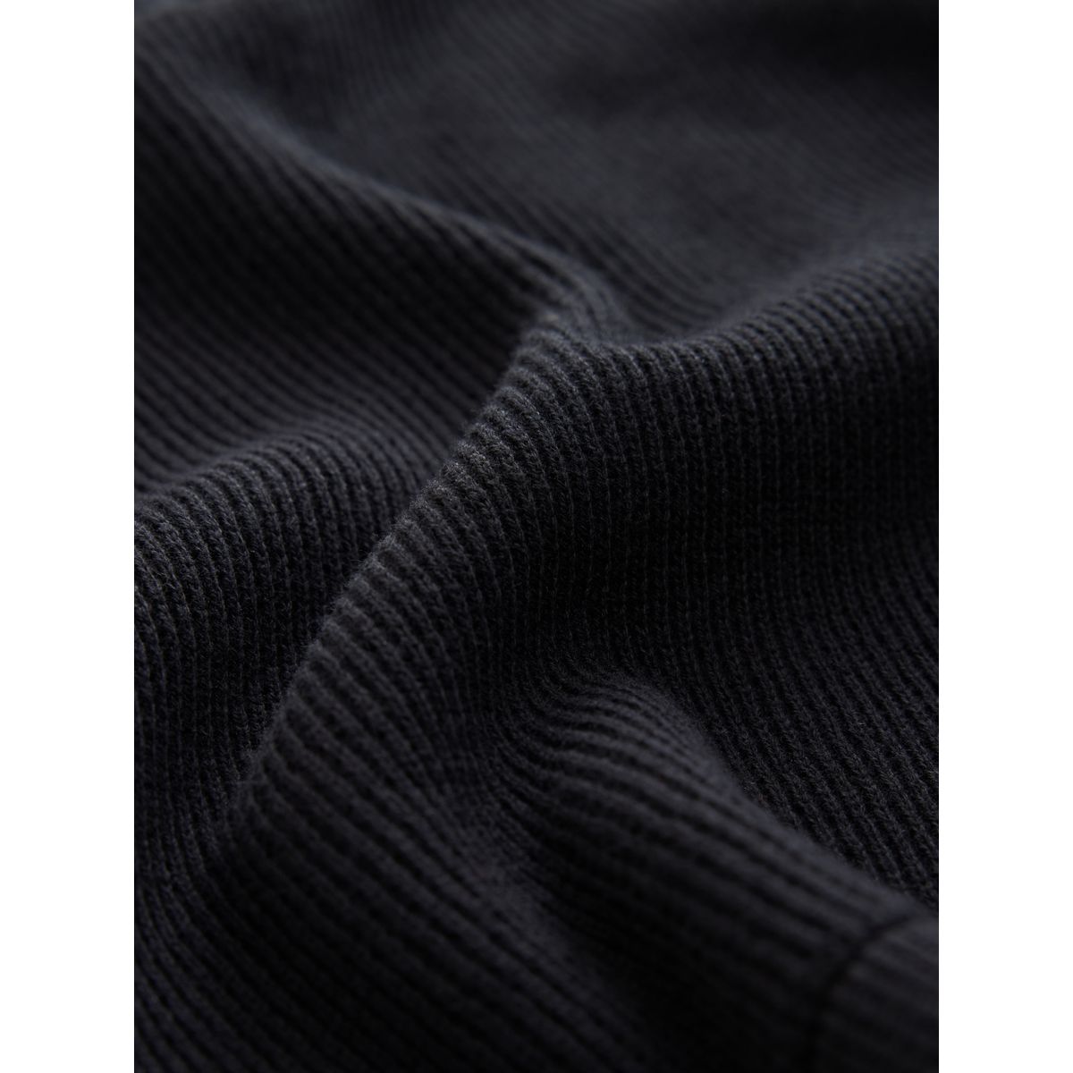 Polo en maille à col zippé noir, NEXT