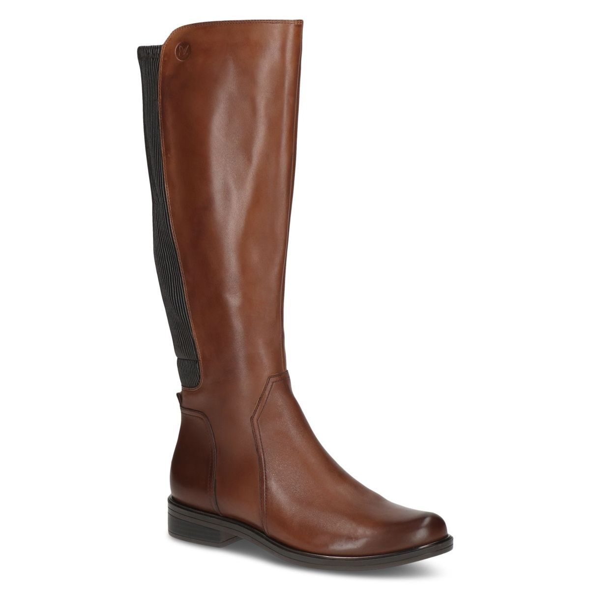 Bottes talon bloc marron chocolat nubuck, CAPRICE