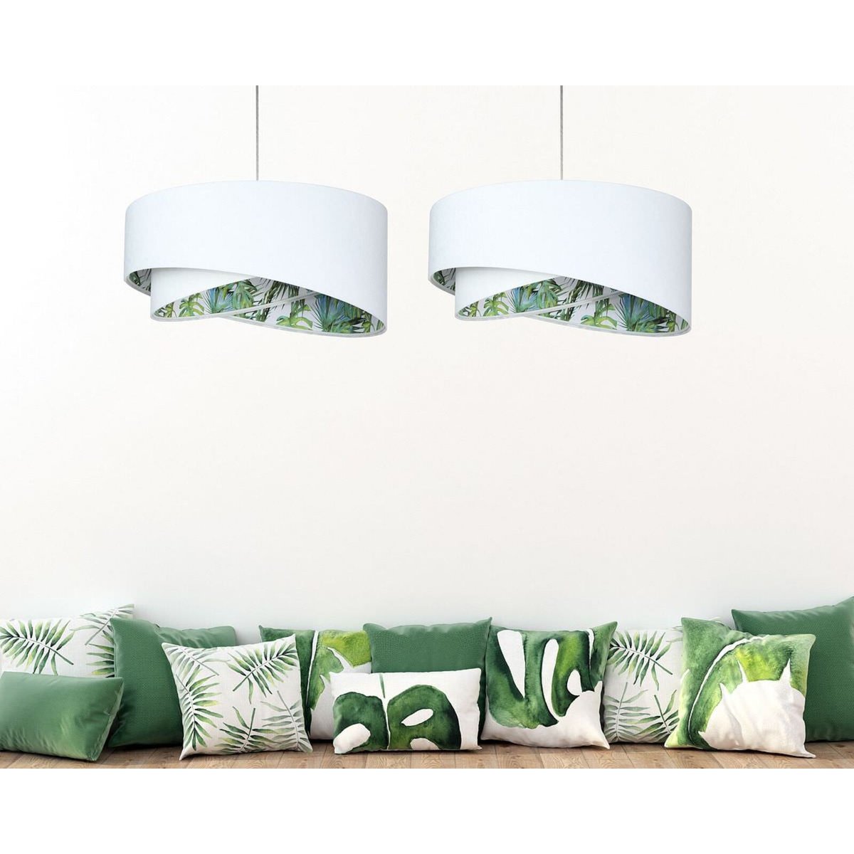 Suspension en tissu, ASYMETRIC blanc, BPS KONCEPT