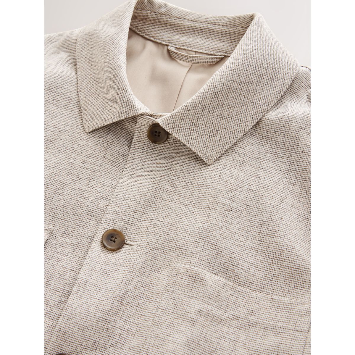 Veste de travail texturée en lin mélangé naturel, NEXT