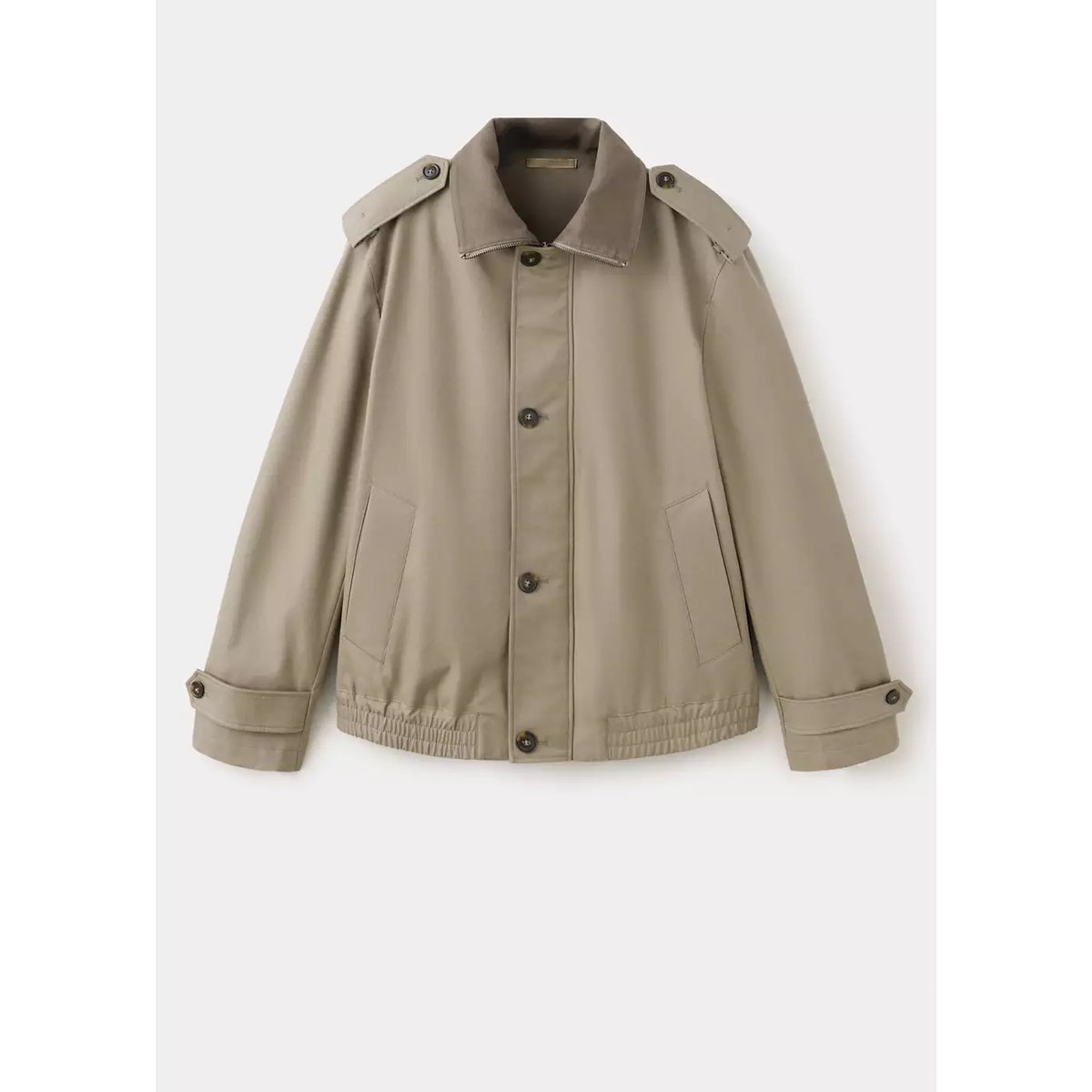 Blouson 100 % coton déperlant marron moyen, MANGO MAN