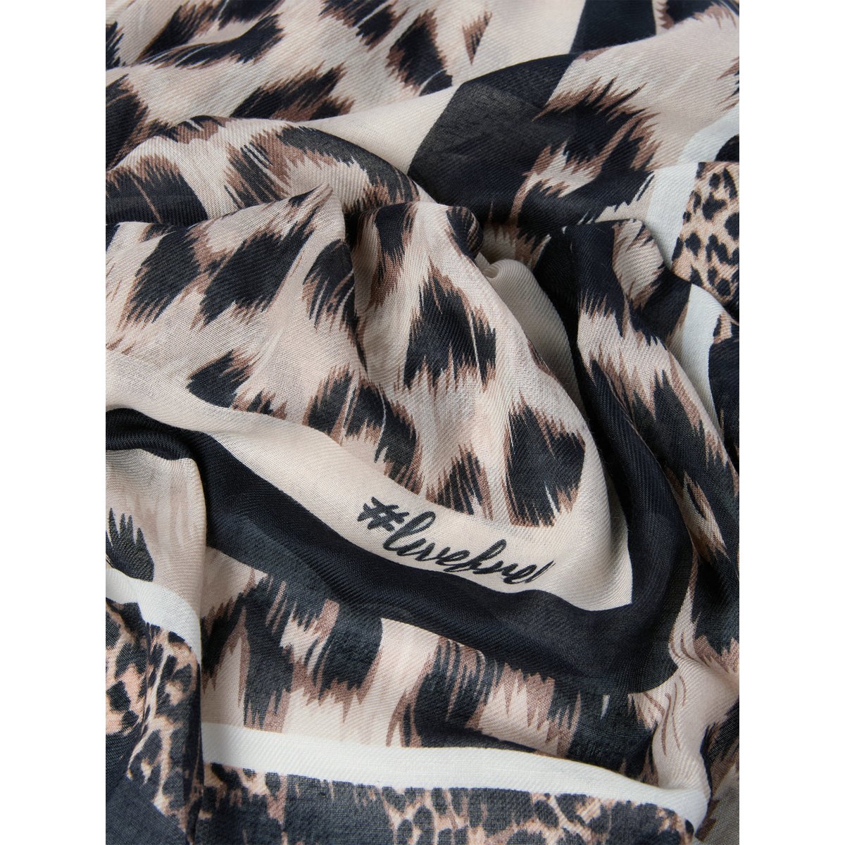 Foulard long avec imprimé animalier marron, FIORELLA RUBINO