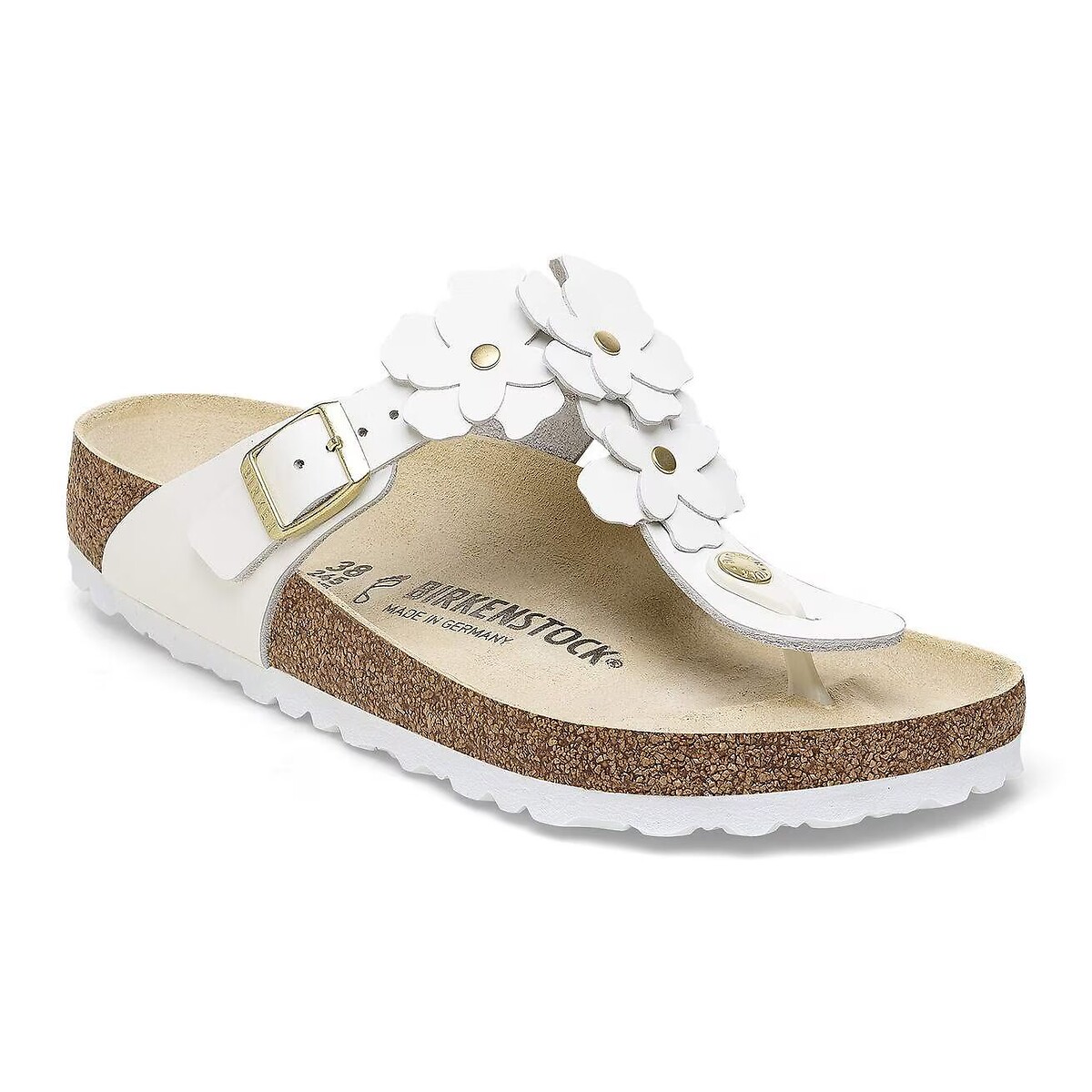 Chanclas GIZEH FLOWERS blanco, BIRKENSTOCK