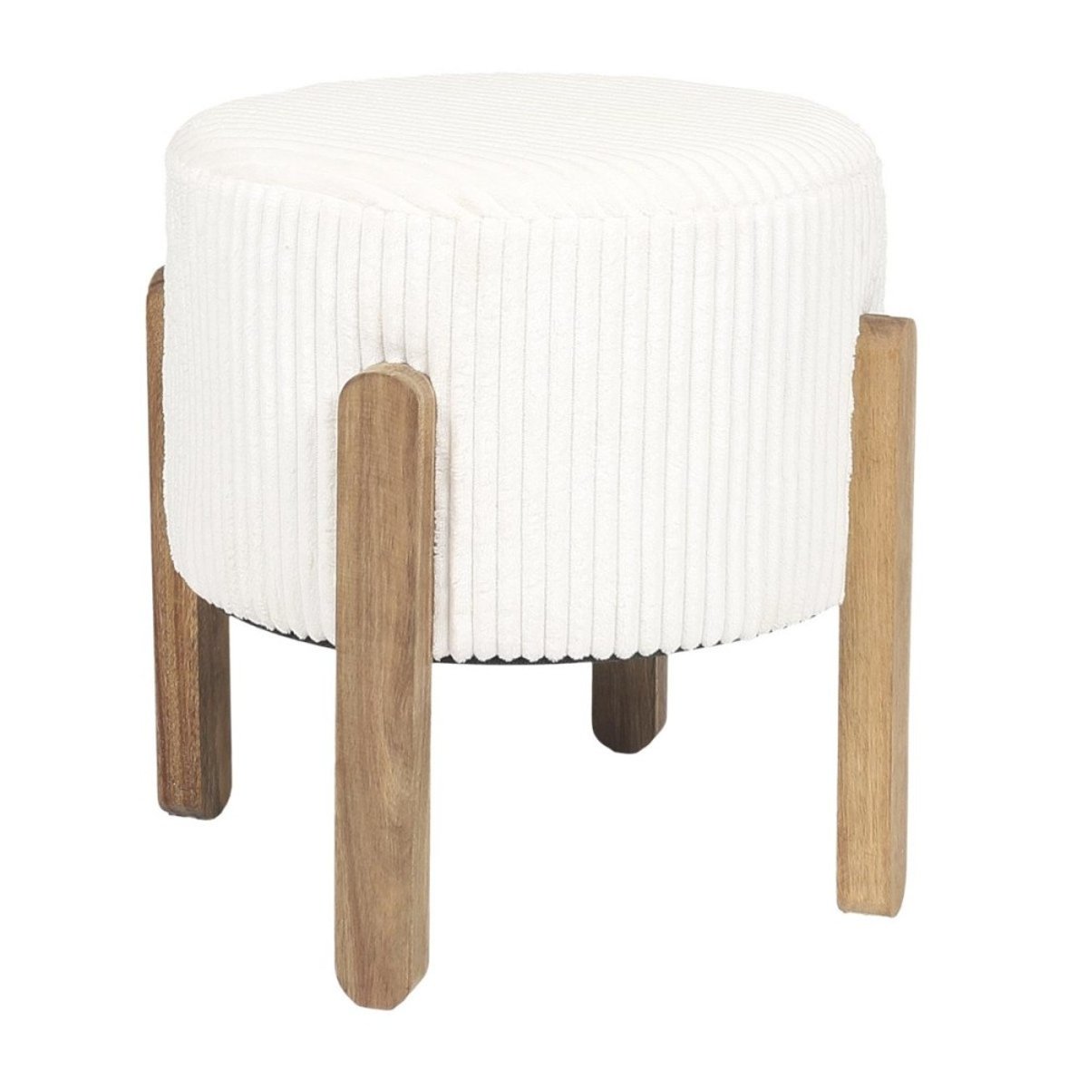 Tabouret Côtelé Beige beige, DECORATIE